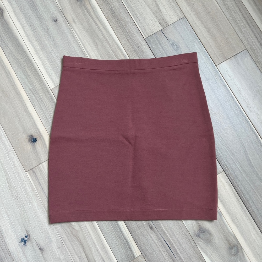 pink deep blush mini zipper back skirt